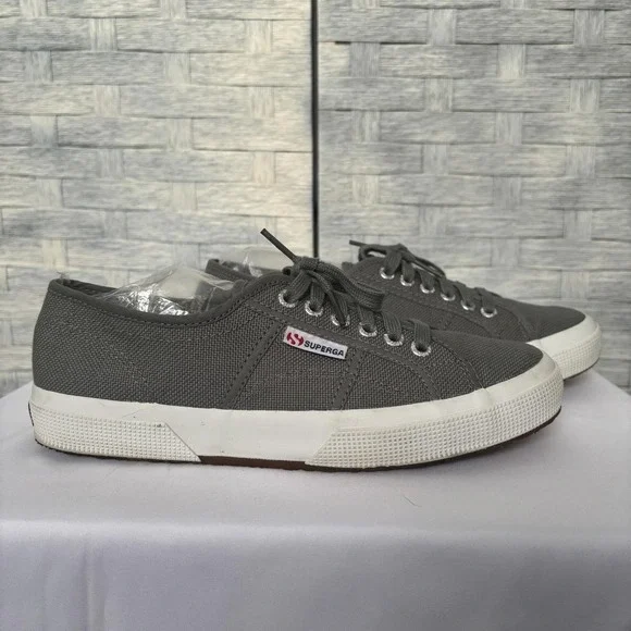 Superga 2750 Cotu Classic Grey Canvas Low Top‎ Sneakers Unisex M-7.5 - Picture 5 of 7